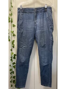Poured in Blue Womans Denim Jeans Size 10